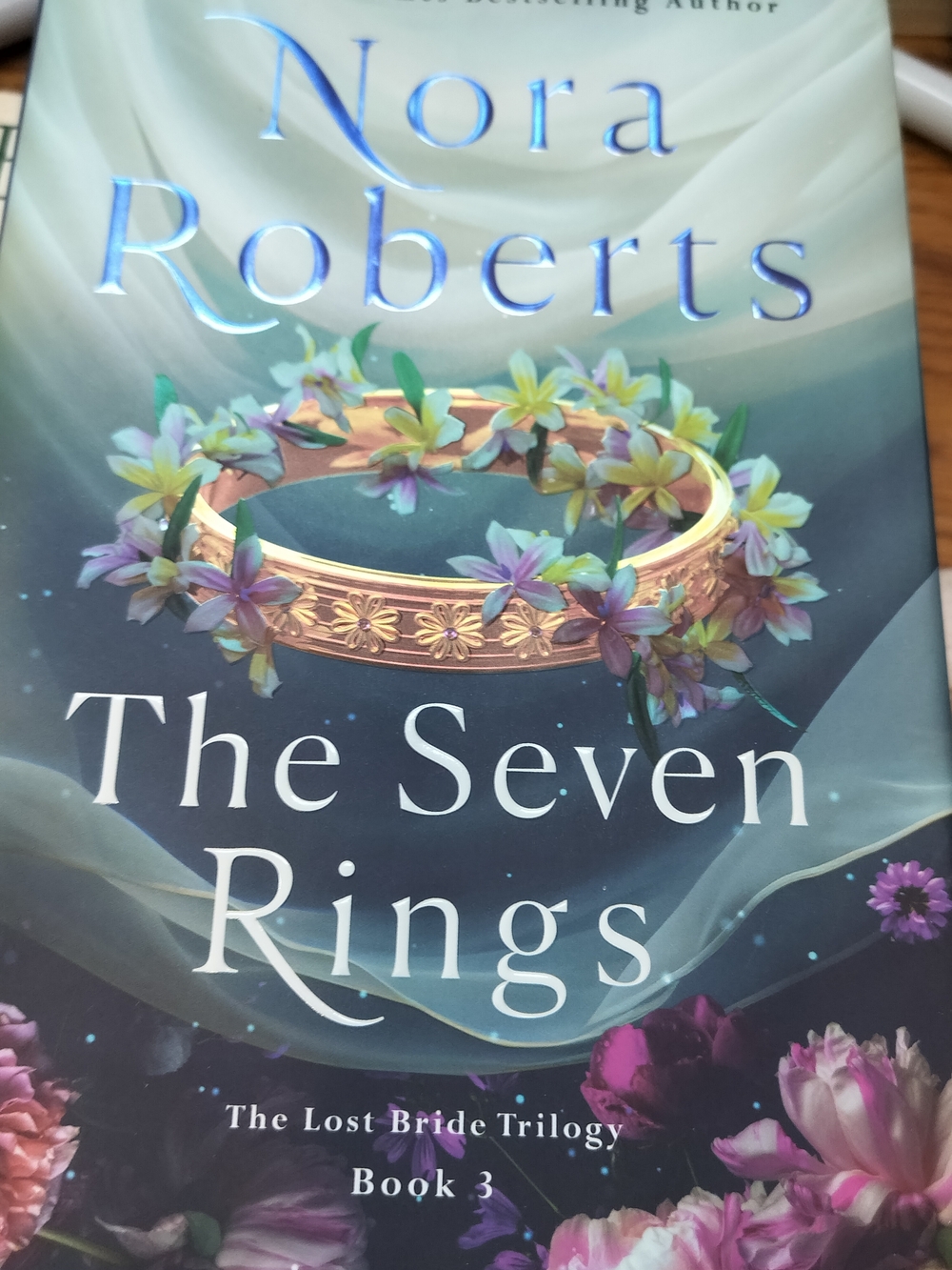 Nora Roberts "The Seven Rings" Paperback - Teal & Gold Cover